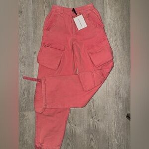 Maniere De Voir Coral Cargo Trousers